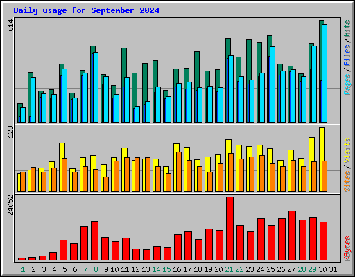 Daily usage for September 2024