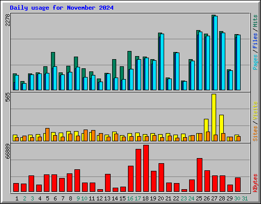 Daily usage for November 2024