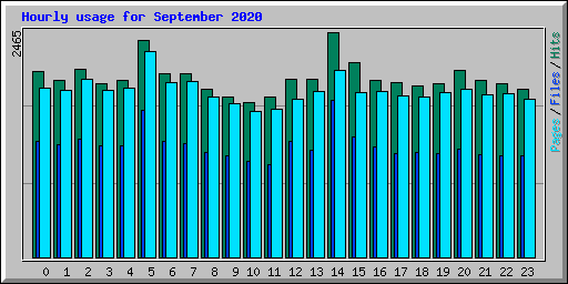 Hourly usage for September 2020