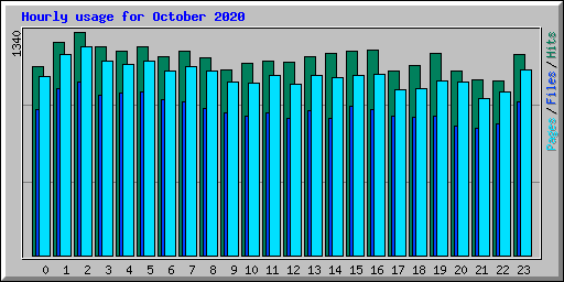Hourly usage for October 2020