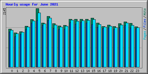 Hourly usage for June 2021