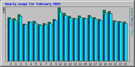 Hourly usage for February 2022