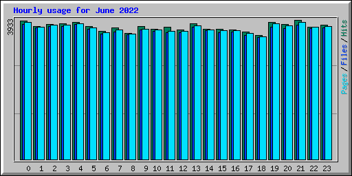Hourly usage for June 2022