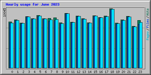 Hourly usage for June 2023