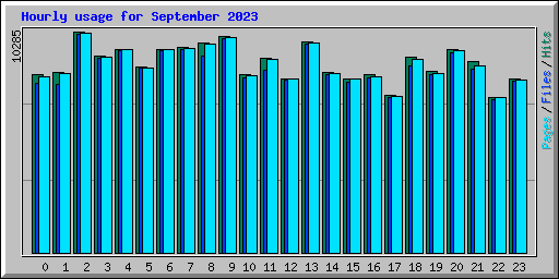 Hourly usage for September 2023