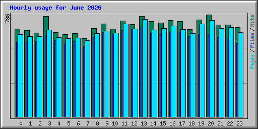 Hourly usage for June 2026